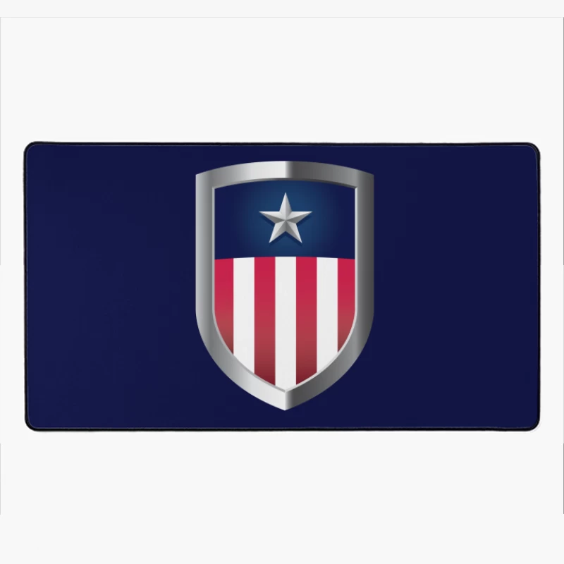 Star and Stripes Shield Desk Mat