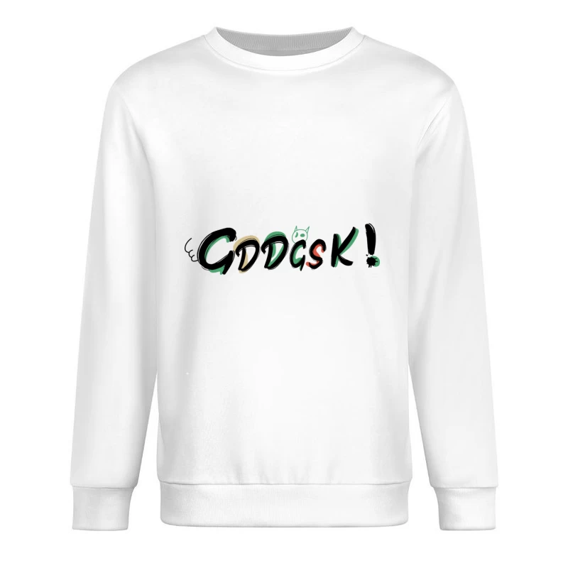 Farbenfroher Graffiti-Text Herren Pullover Sweatshirt