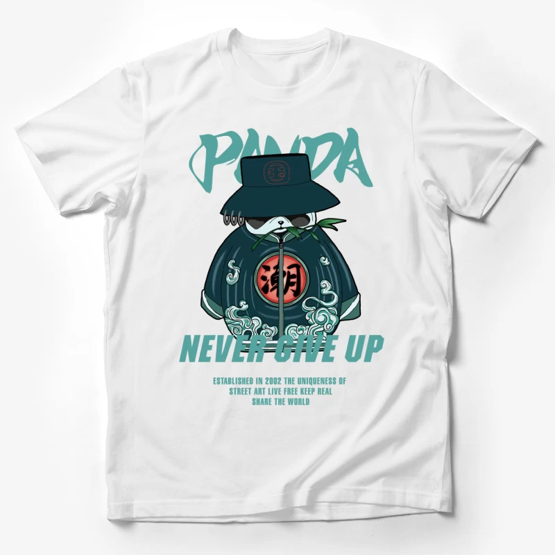 Panda Motivationsdesign mit Hut Herren T-Shirt