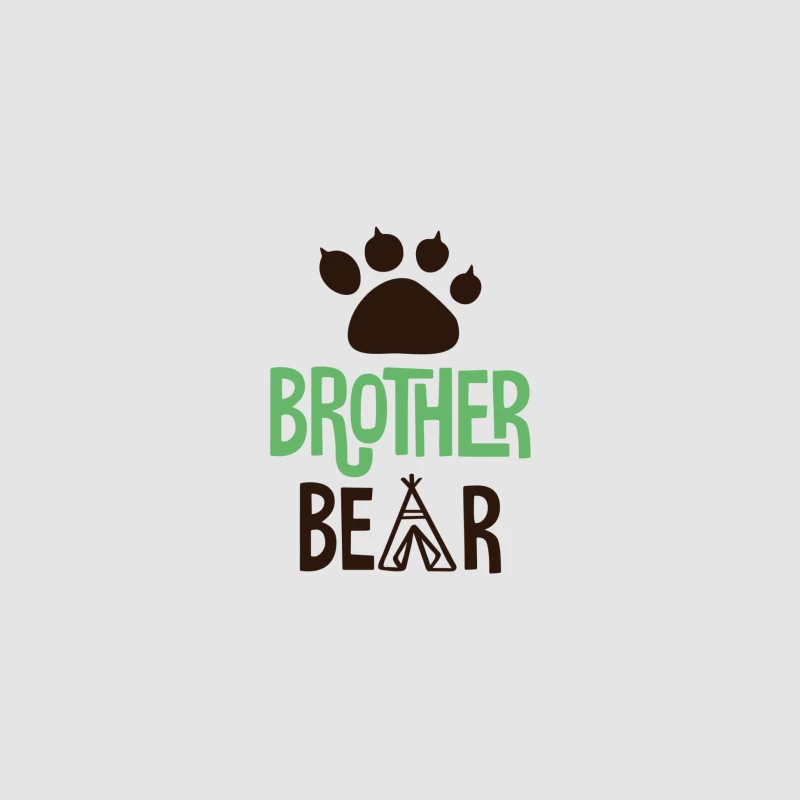 Motif d'ours frère avec empreinte Homme Sweat à capuche
