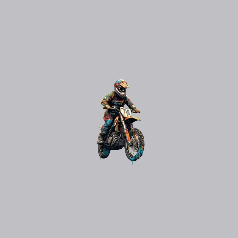Dynamic Motocross Rider in Action Coffee Mug