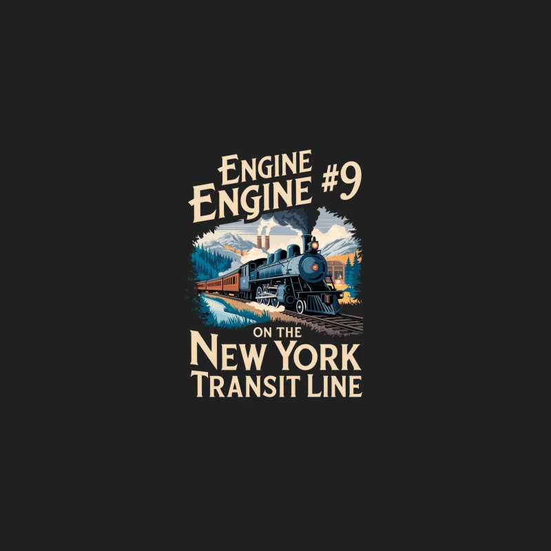Nostalgic Steam Engine Journey on the New York Transit Line Bucket Hat