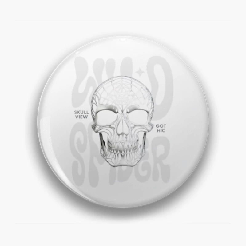 Gothic Anatomical Skull Sketch Illustration Pin