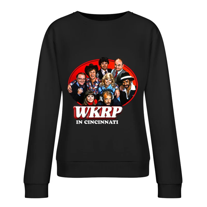 WKRP in Cincinnati skyline logo 2 Female Pullover Sweatshirt
