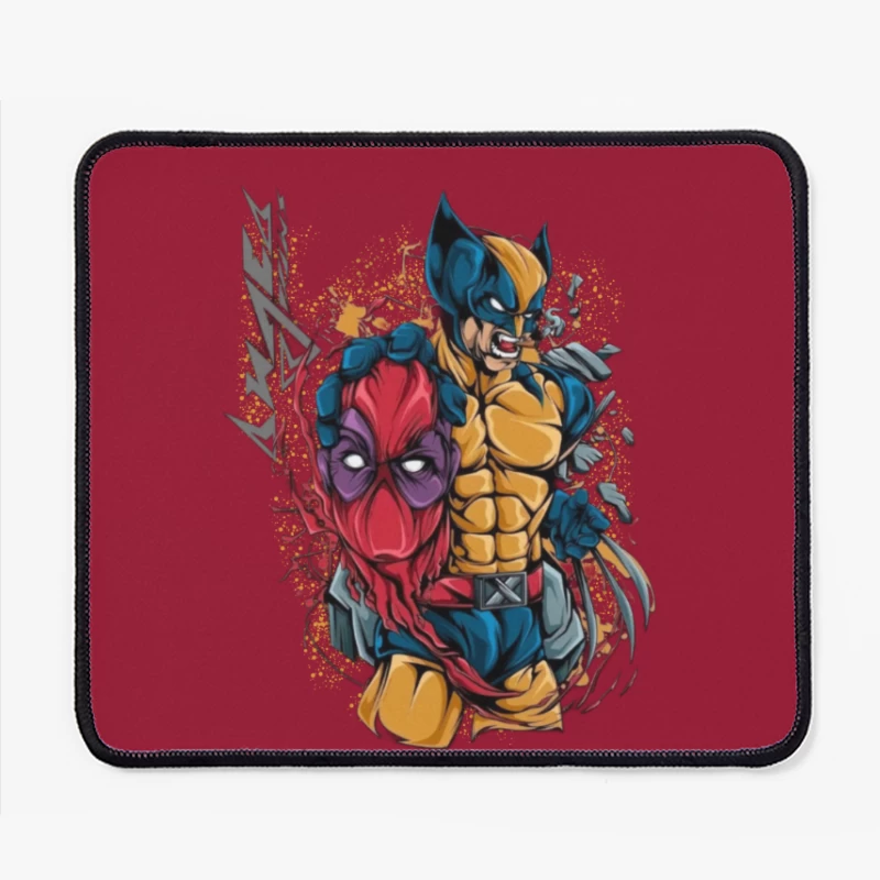 Wolverine and Spider-Man Mashup Mouse Pad