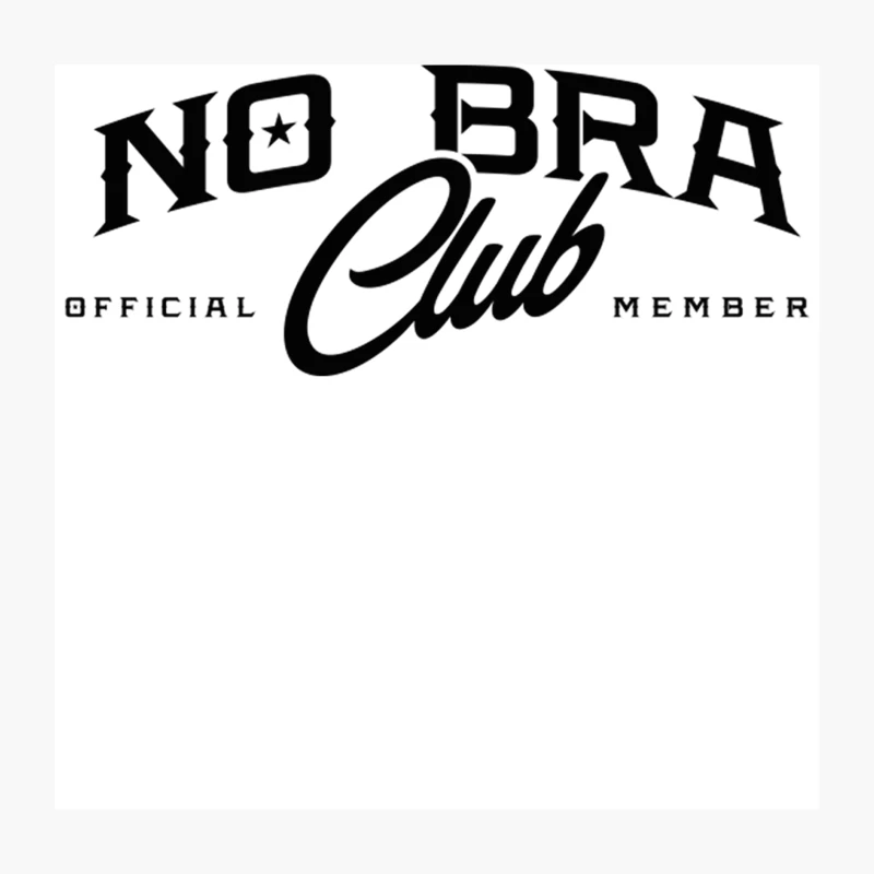 No Bra Club Throw Pillow