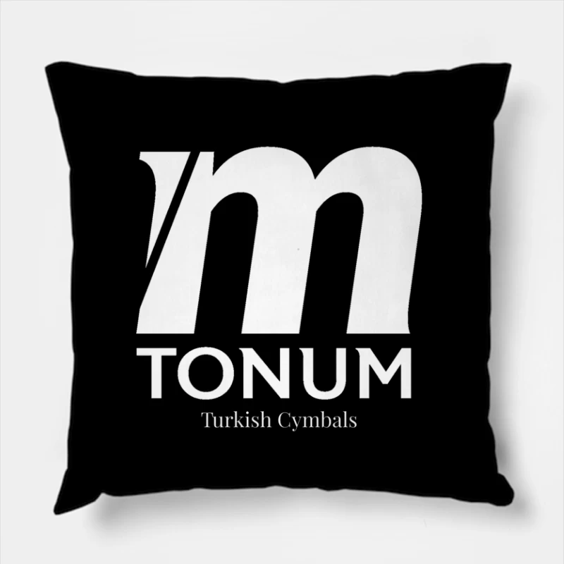 Tonum Turkish Cymbals Brand Logo in White Throw Pillow