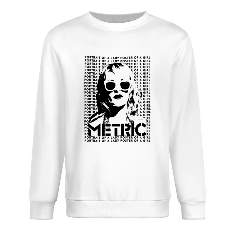 Metric Portrait Of A Lady Male Pullover Sweatshirt