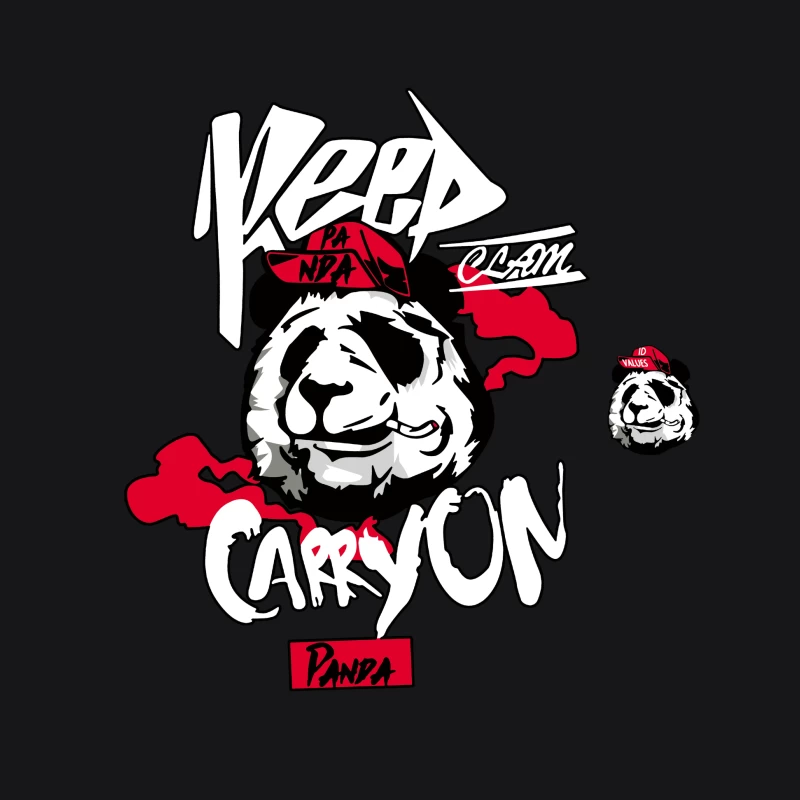 Panda-Design: Ruhe bewahren Herren Pullover Hoodie