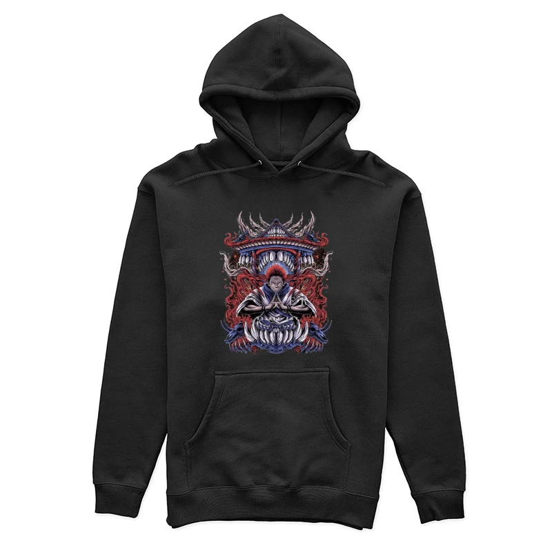 Mystische Kriegerkunst vor Tempel Damen Pullover Hoodie
