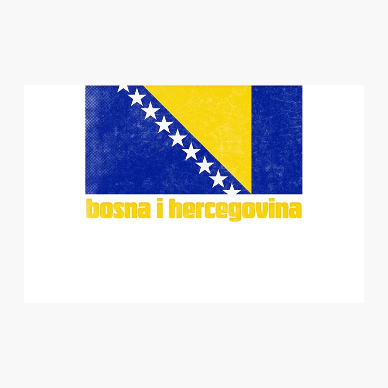 Bosnia   Retro Faded Style Flag Design Travel Mug
