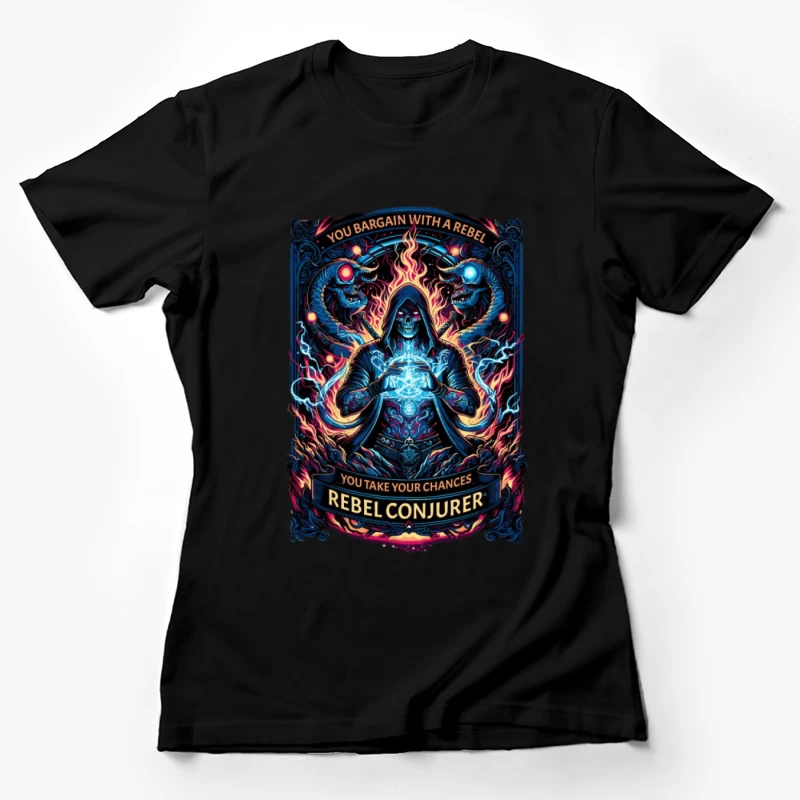 Rebellischer Beschwörer der Dunkelheit Damen T-Shirt