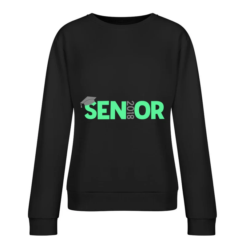 Sénior 2018 avec Chapeau de Diplôme Femme Sweat-shirt à enfiler