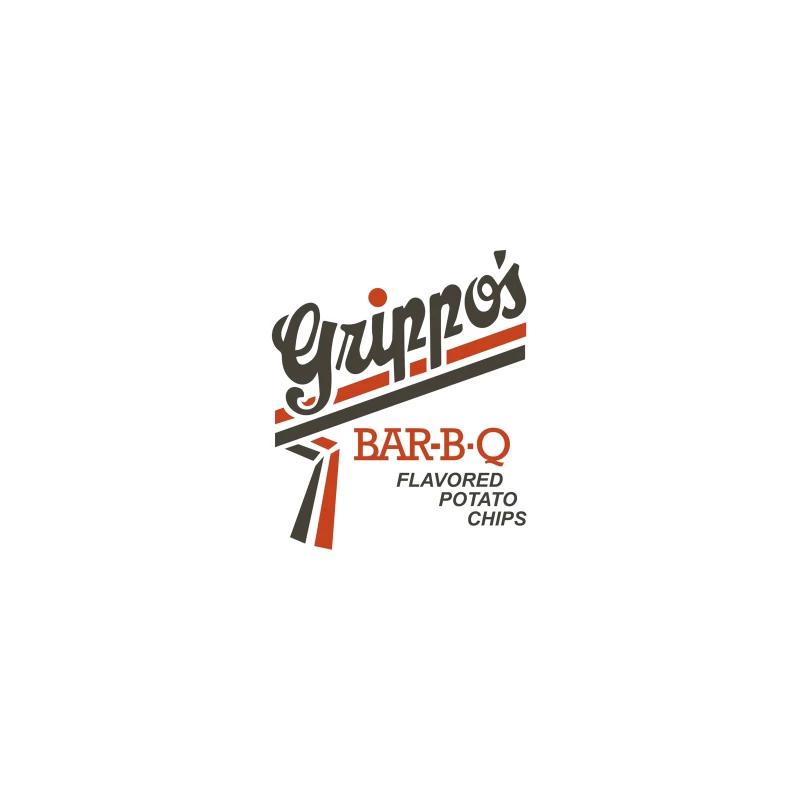 Vintage Grippo's BBQ Potato Chips Logo Design Desk Mat