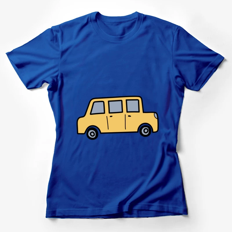 Voiture jaune dessinée à la main Femme T-Shirt