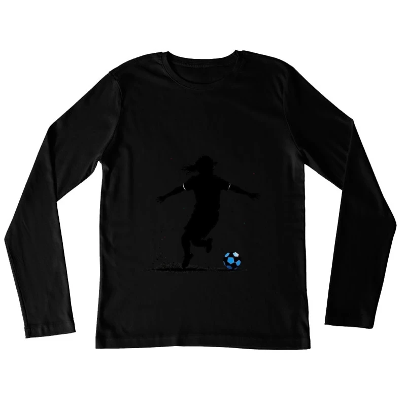 Dynamic Soccer Celebration Female Long Sleeve T-Shirt