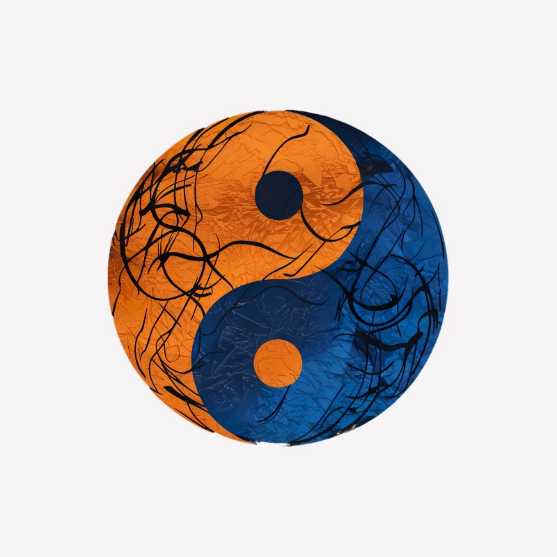 Symbole Yin Yang avec motifs Femme T-Shirt