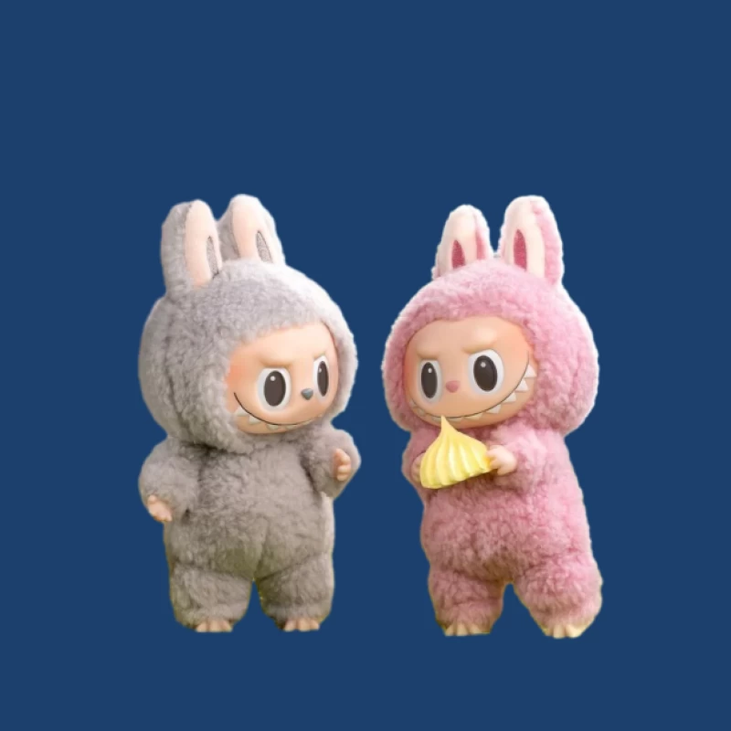 Niedliche Hasenfiguren mit Dessert Herren Pullover Hoodie