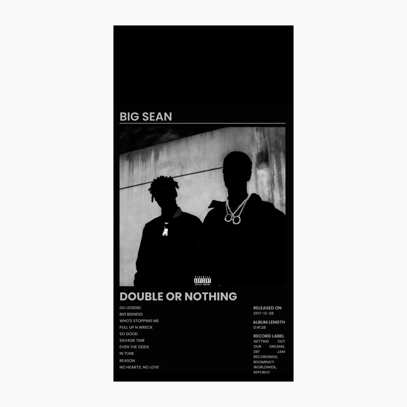 Big Sean's "Double or Nothing" Hip-Hop Album Cover iPhone Case