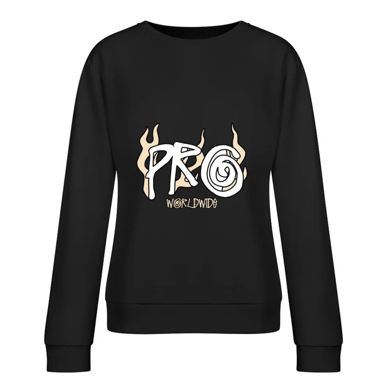 Logo Pro Worldwide avec Flammes Femme Sweat-shirt à enfiler