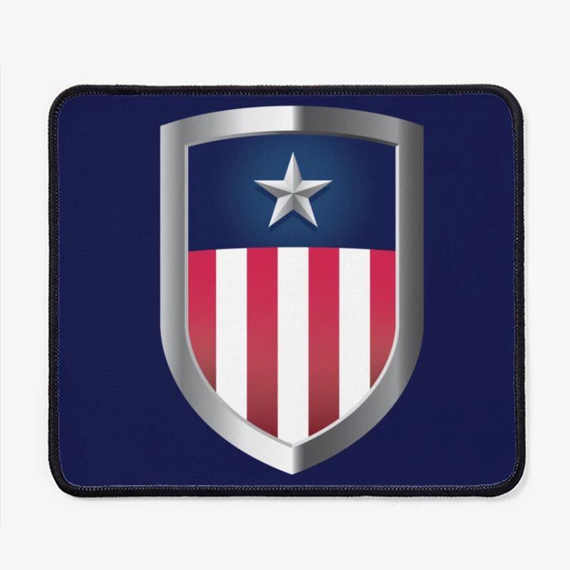 Star and Stripes Shield Mouse Pad
