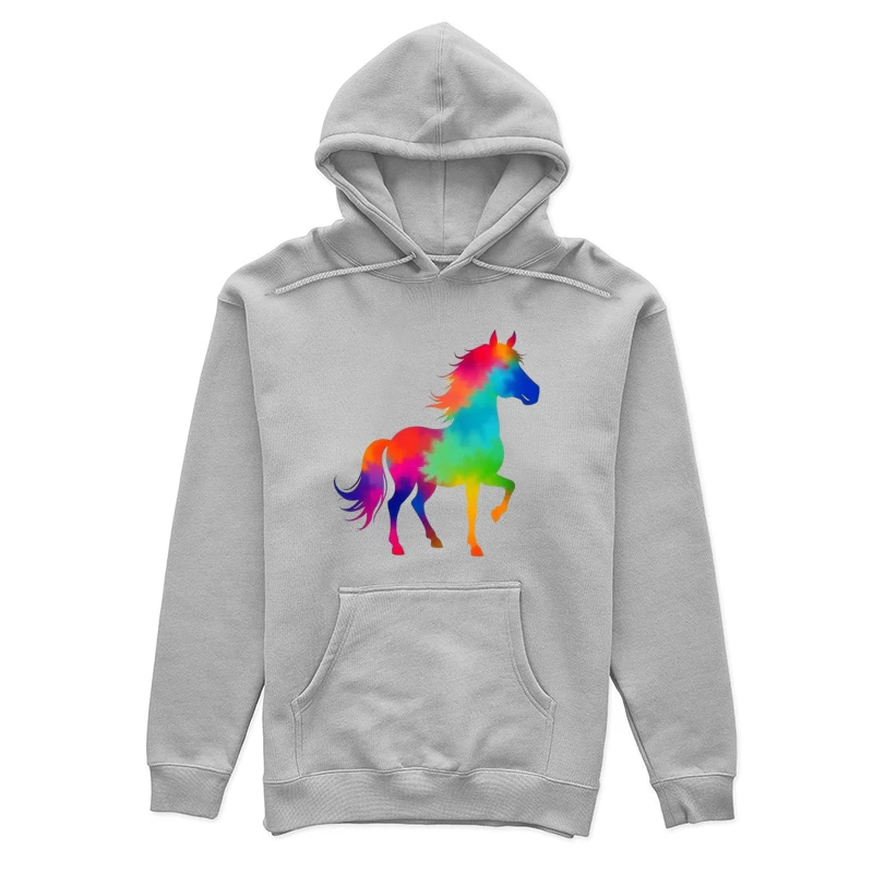 Colorful horse Silhouette Female Pullover Hoodie