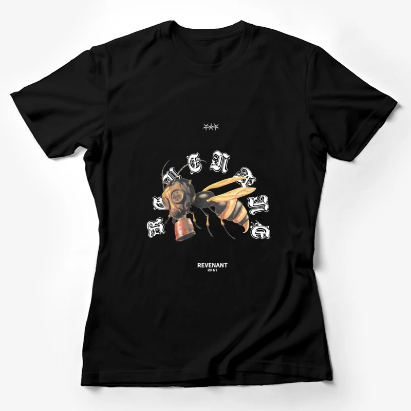 Gasmaske-Wespe Illustration Damen T-Shirt