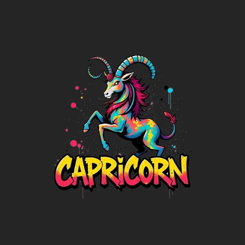 Vibrant Capricorn Zodiac Art Male Pullover Sweatshirt