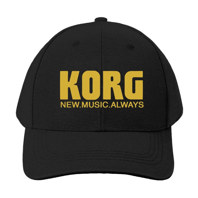 Korg Music Equipment Brand Logo in Yellow Baseball Cap