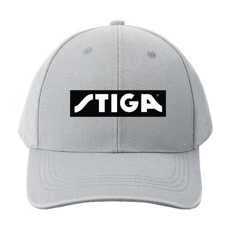 STIGA Sports Equipment Brand Logo in Black and White Baseball Cap