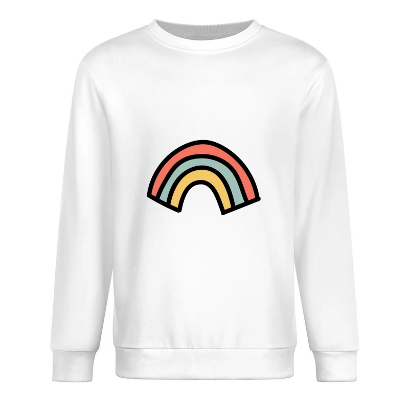 Arc-en-ciel pastel minimaliste Homme Sweat-shirt à enfiler