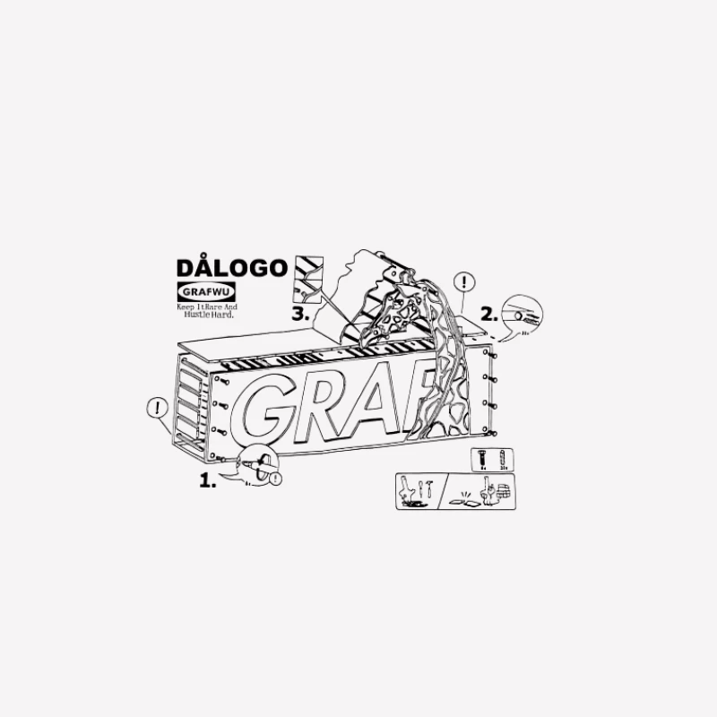Graffiti Dialog mit Illustrationen Herren T-Shirt
