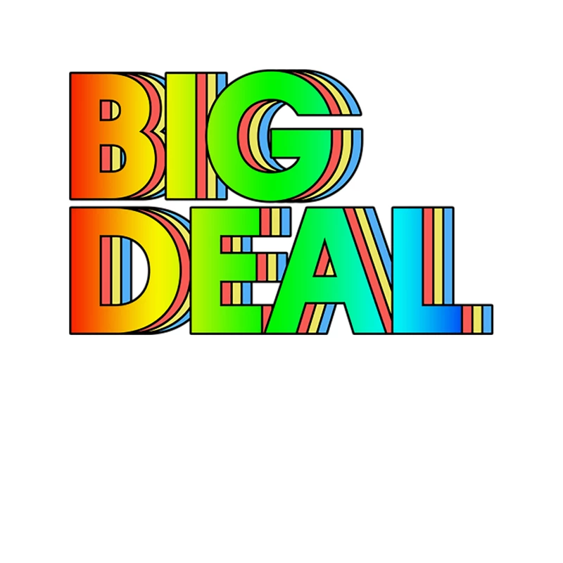 Big Deal  Retro Typography Design Tapestry