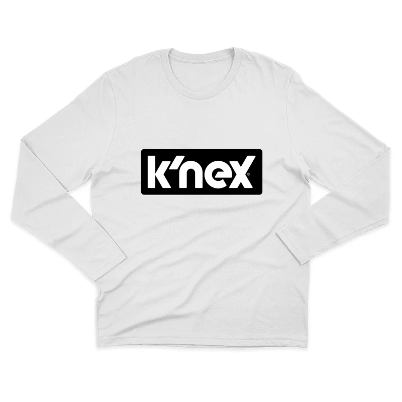 K'NEX Construction Toys Brand Logo in Black and White Male Long Sleeve T-Shirt