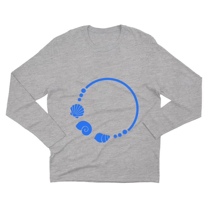 Ornement de coquillages marin circulaire Homme Manches Longues T-Shirt