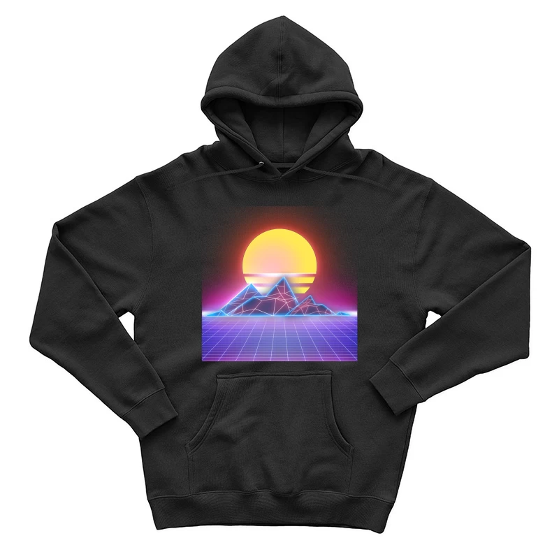 Retrowave Sonnenuntergang Landschaft Herren Pullover Hoodie