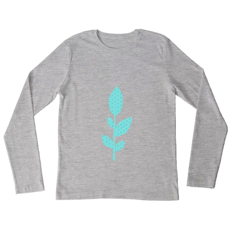 Illustration de plante bleue Femme Manches Longues T-Shirt