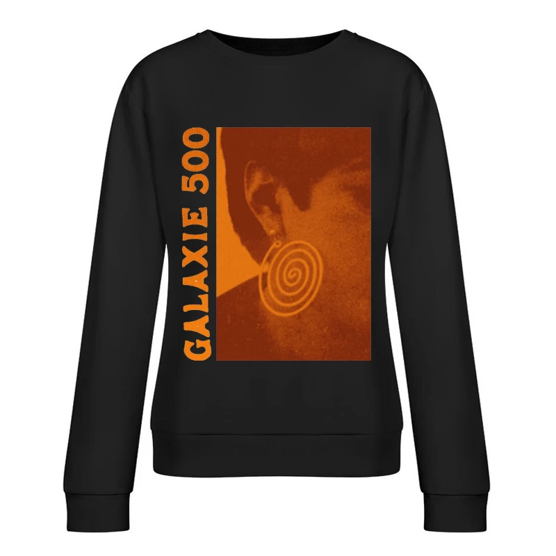 Vintage Sepia Album Cover with Spiral Design Female Pullover Sweatshirt