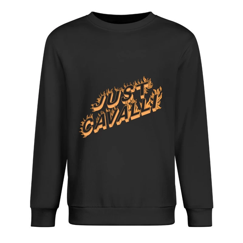 Flammendes Just Cavalli Logo Herren Pullover Sweatshirt