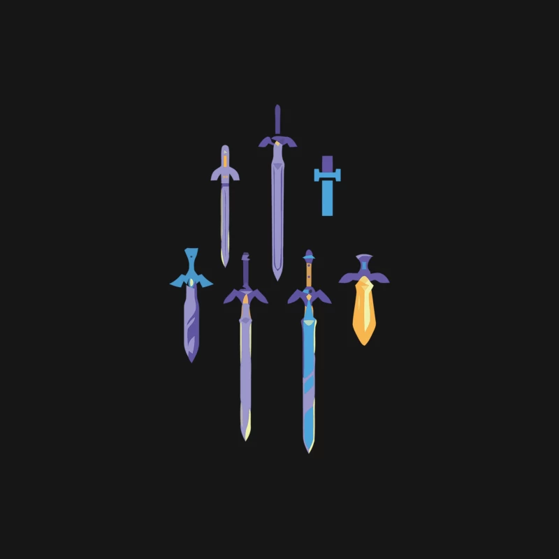 Colorful Fantasy Sword Illustrations for Game Assets Female Long Sleeve T-Shirt