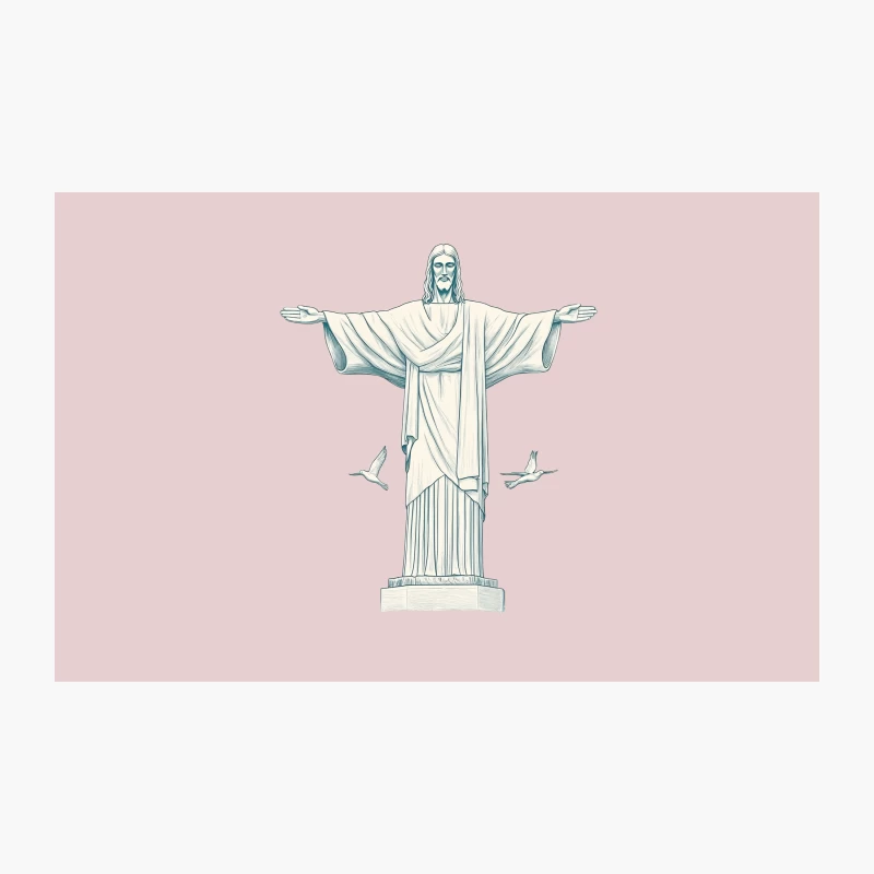 Iconic Christ the Redeemer Statue: Brazilian Landmark and Christian Symbol Travel Mug