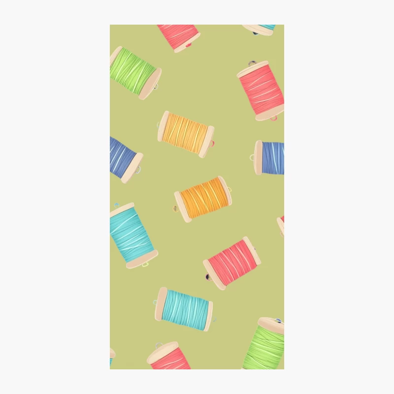 Colorful Sewing Thread Spools Pattern for Crafting Supplies iPhone Case