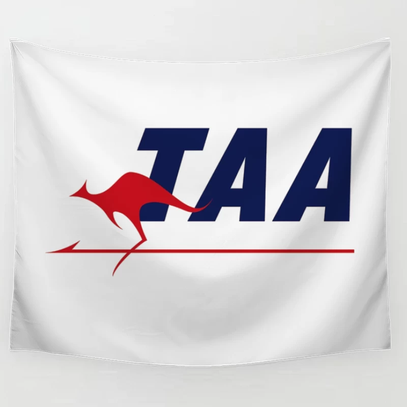 TAA (Trans Australia Airlines) Vintage Logo with Red Kangaroo Tapestry