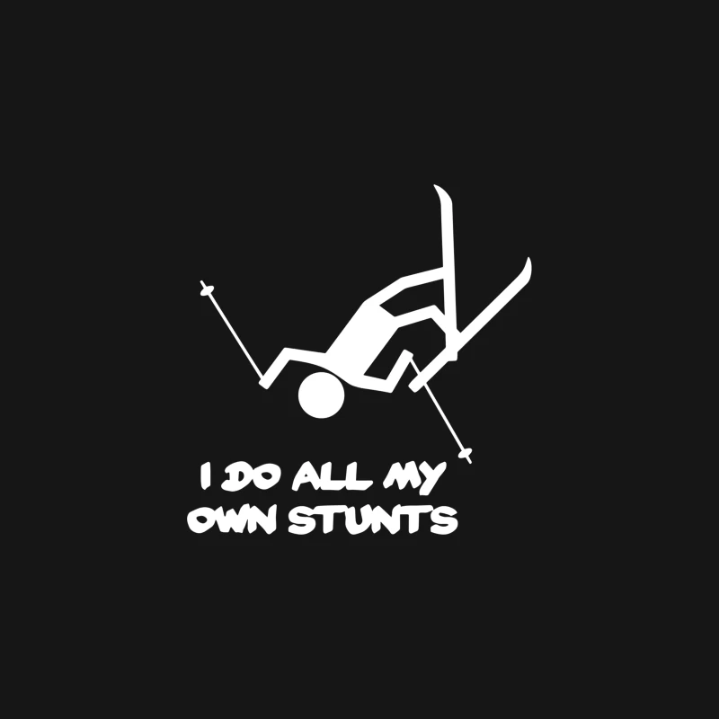 I Do All My Own Stunts Ski Desk Mat