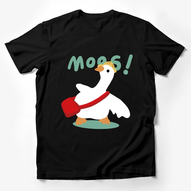 Gans mit Helm und Tasche Herren T-Shirt