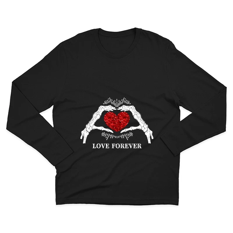 Liebe für immer Herzdesign Herren Langarm T-Shirt
