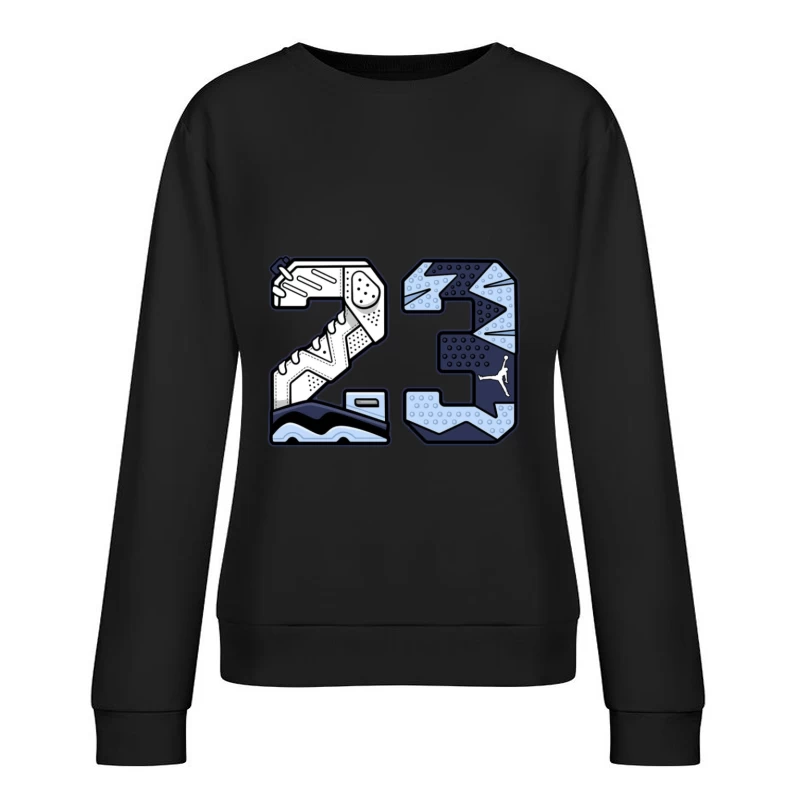 Numero 23 ispirato al design delle scarpe da ginnastica Felpa pullover Donna