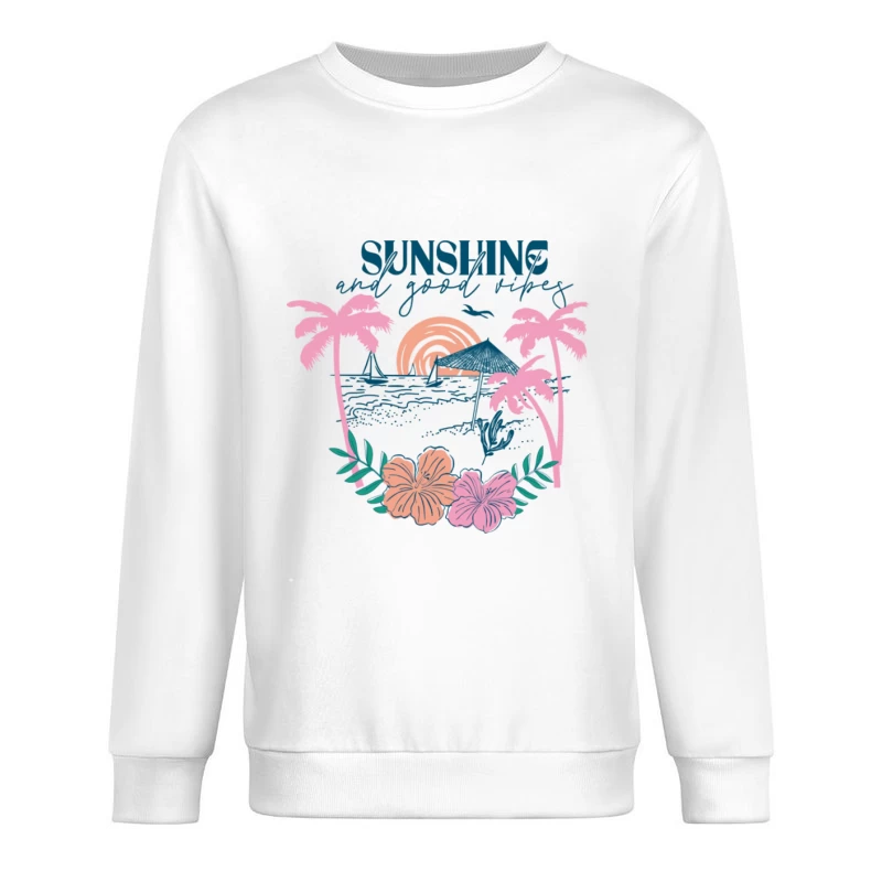 Sonnenschein und gute Stimmung am Strand Herren Pullover Sweatshirt