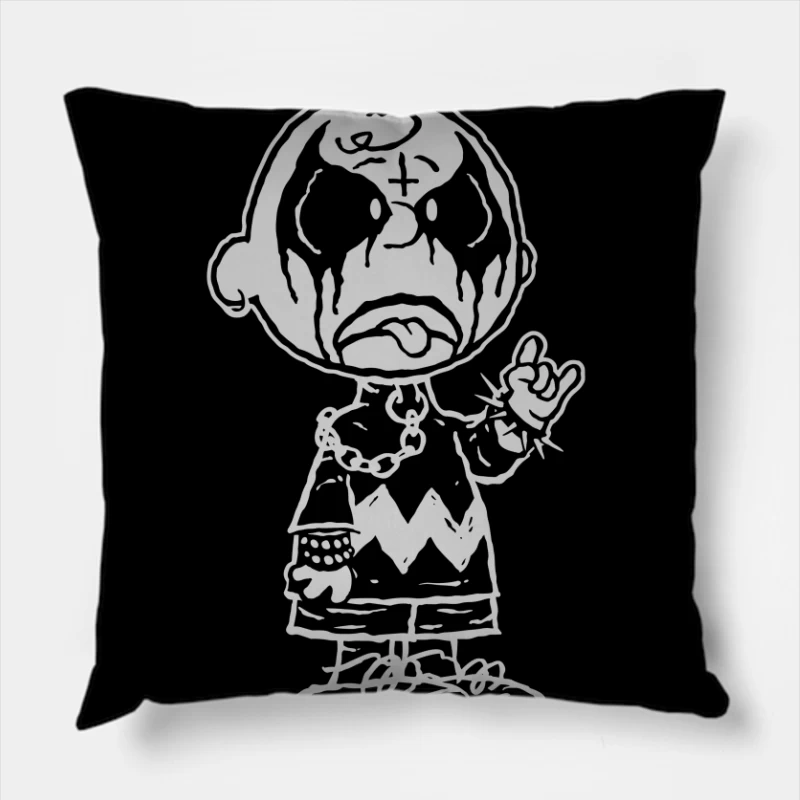 Clown Character Illustration Throw Pillow