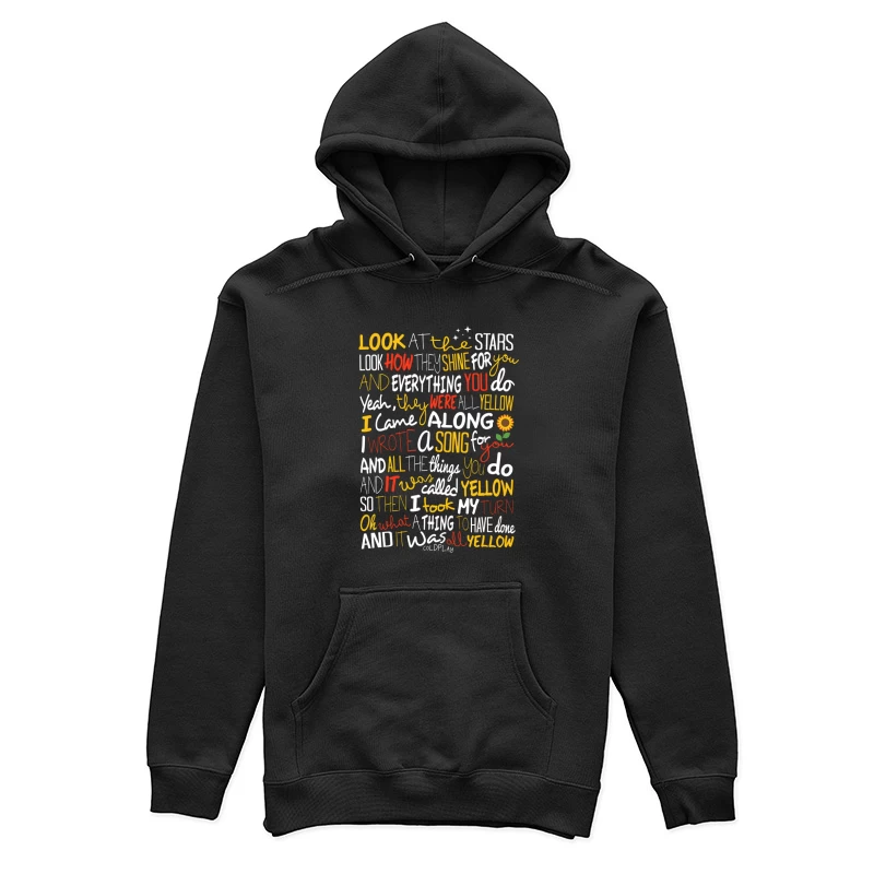 Colplay Lyrics Art Female Pullover Hoodie